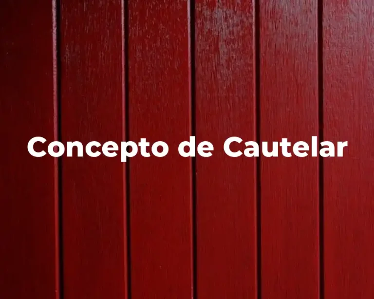 Concepto de Cautelar