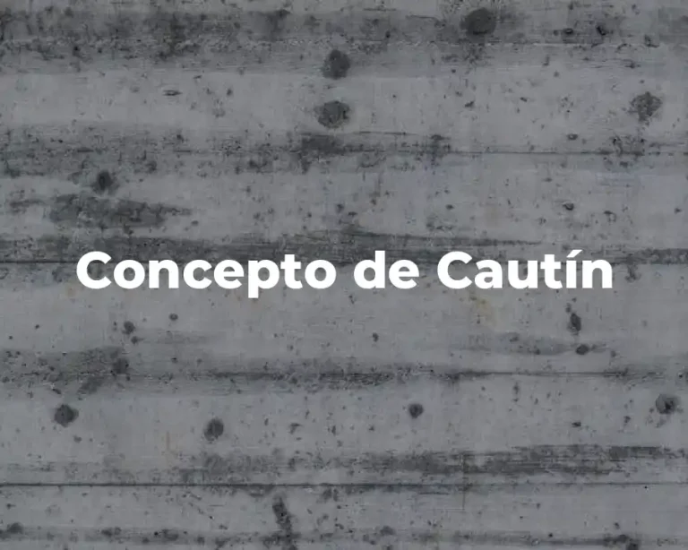 Concepto de Cautín