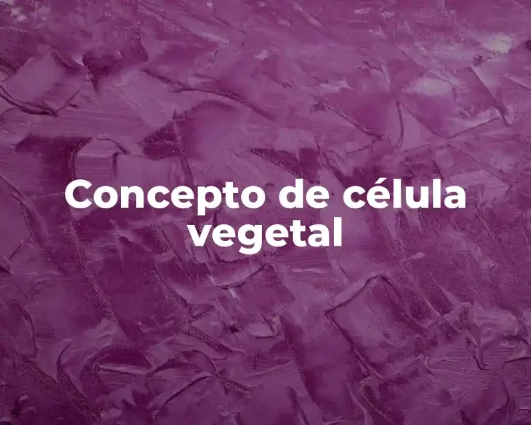 Concepto de célula vegetal