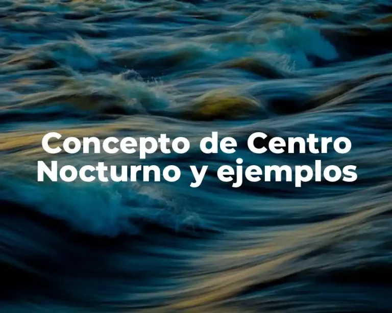Concepto de Centro Nocturno y ejemplos