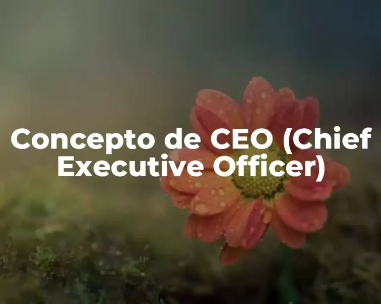 Concepto de CEO (Chief Executive Officer)