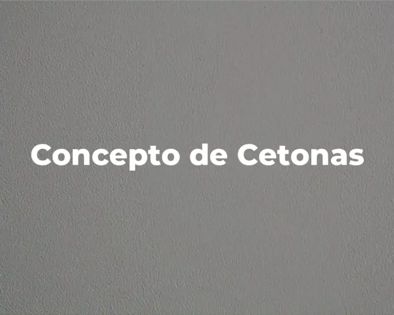 Concepto de Cetonas