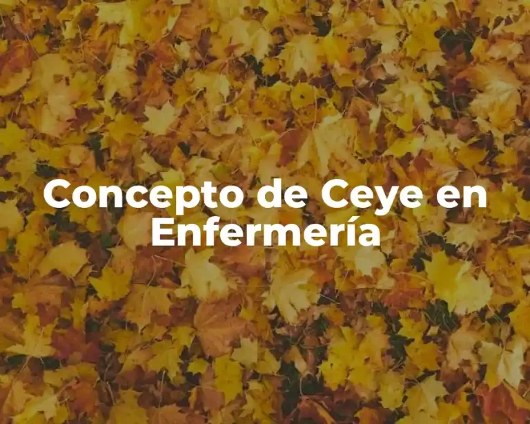 Concepto de Ceye en Enfermería