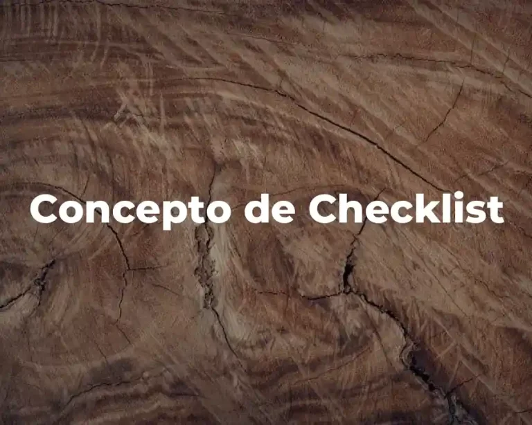 Concepto de Checklist