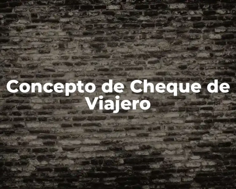 Concepto de Cheque de Viajero