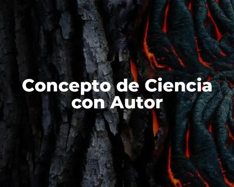 Concepto de Ciencia con Autor