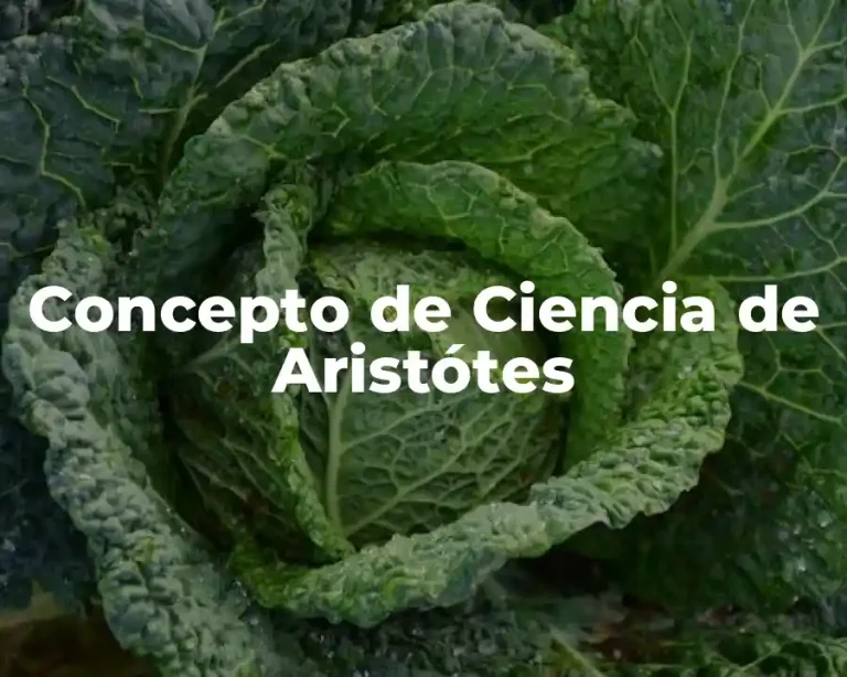 Concepto de Ciencia de Aristótes
