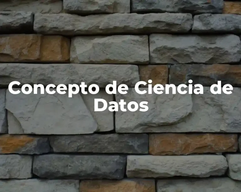 Concepto de Ciencia de Datos