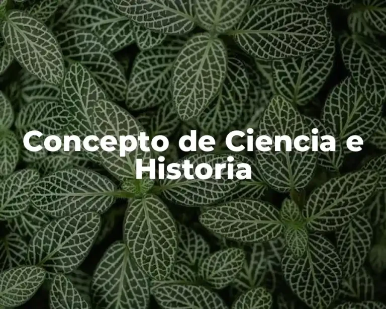 Concepto de Ciencia e Historia