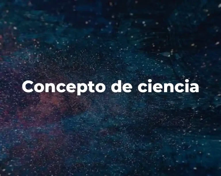 Concepto de ciencia