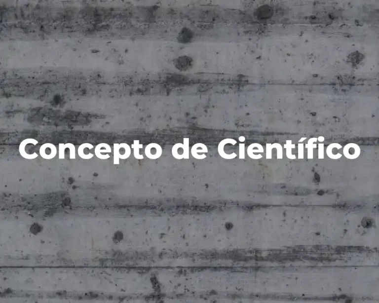 Concepto de Científico