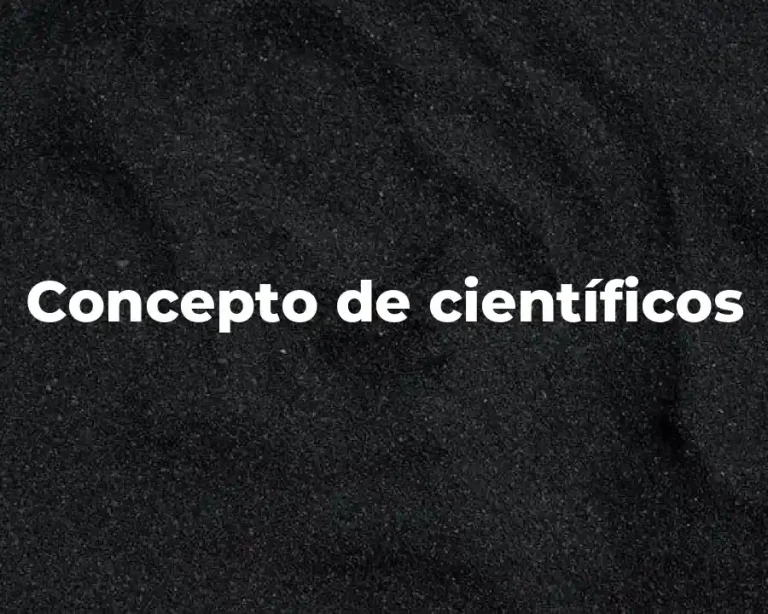 Concepto de científicos