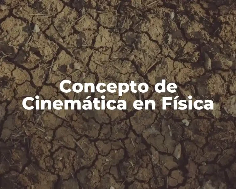 Concepto de Cinemática en Física