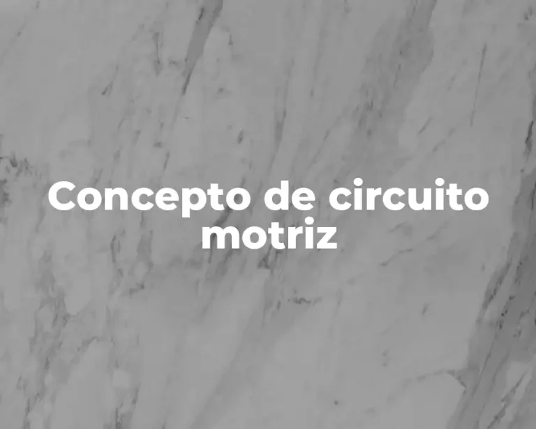 Concepto de circuito motriz