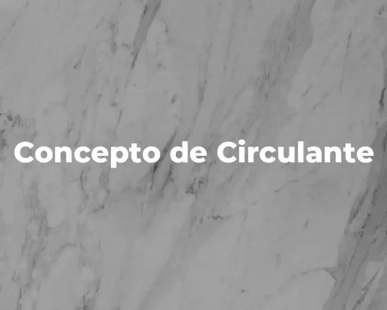 Concepto de Circulante