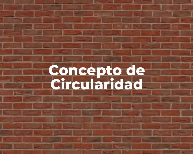 Concepto de Circularidad
