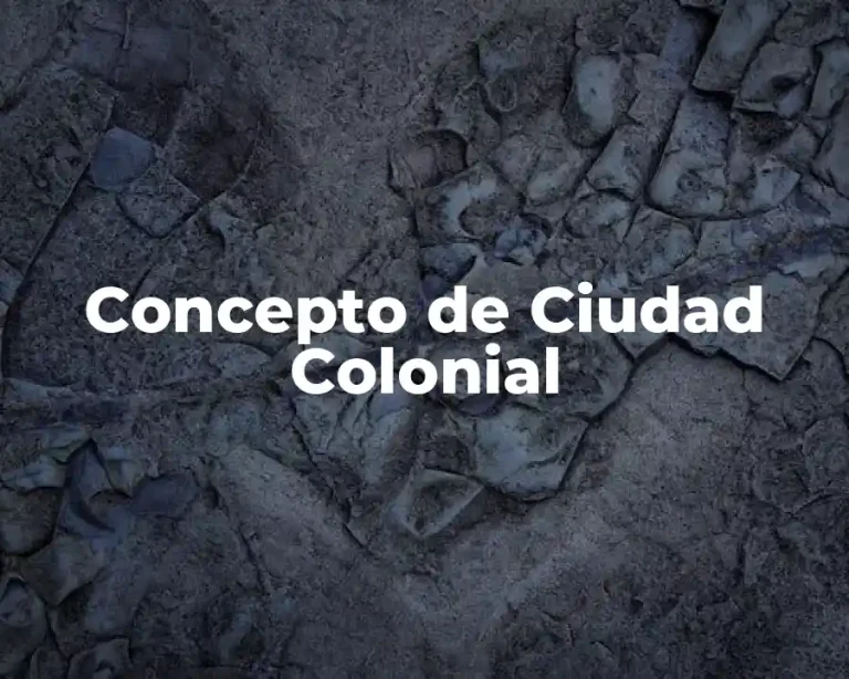 Concepto de Ciudad Colonial