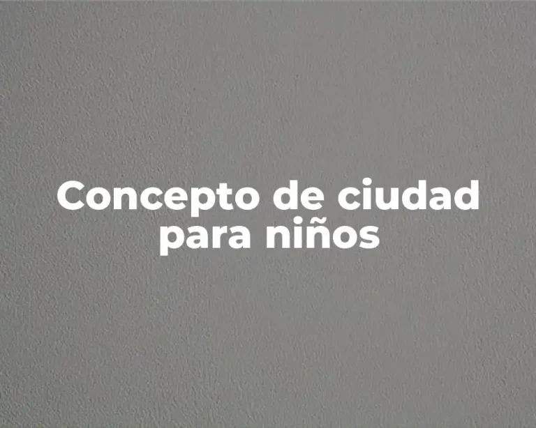Concepto de ciudad para niños