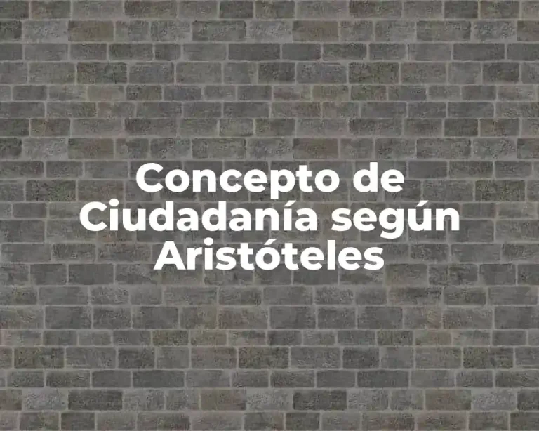 Concepto de Ciudadanía según Aristóteles