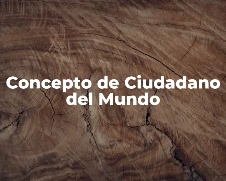 Concepto de Ciudadano del Mundo
