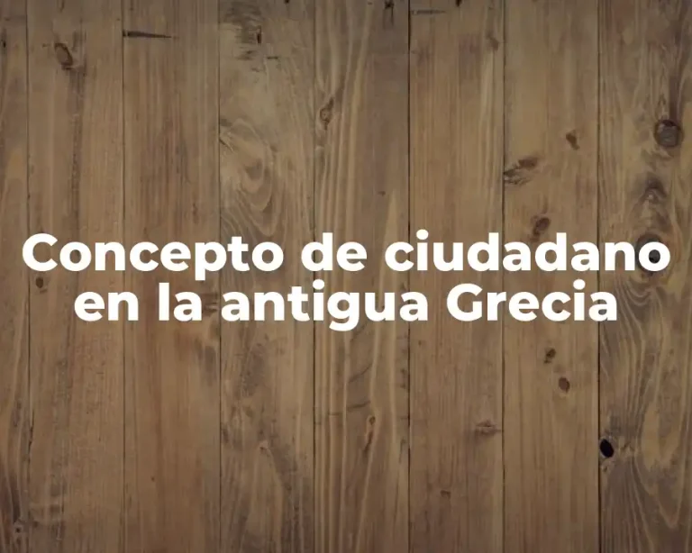 Concepto de ciudadano en la antigua Grecia
