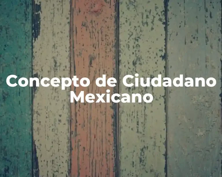 Concepto de Ciudadano Mexicano