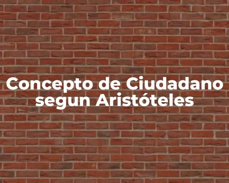 Concepto de Ciudadano segun Aristóteles