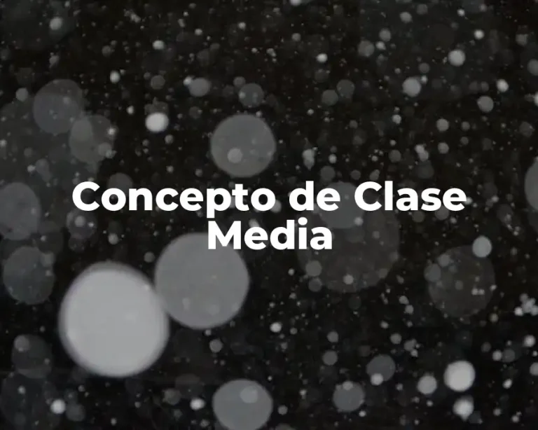 Concepto de Clase Media