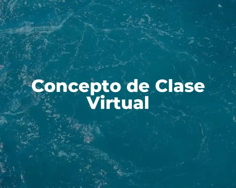 Concepto de Clase Virtual