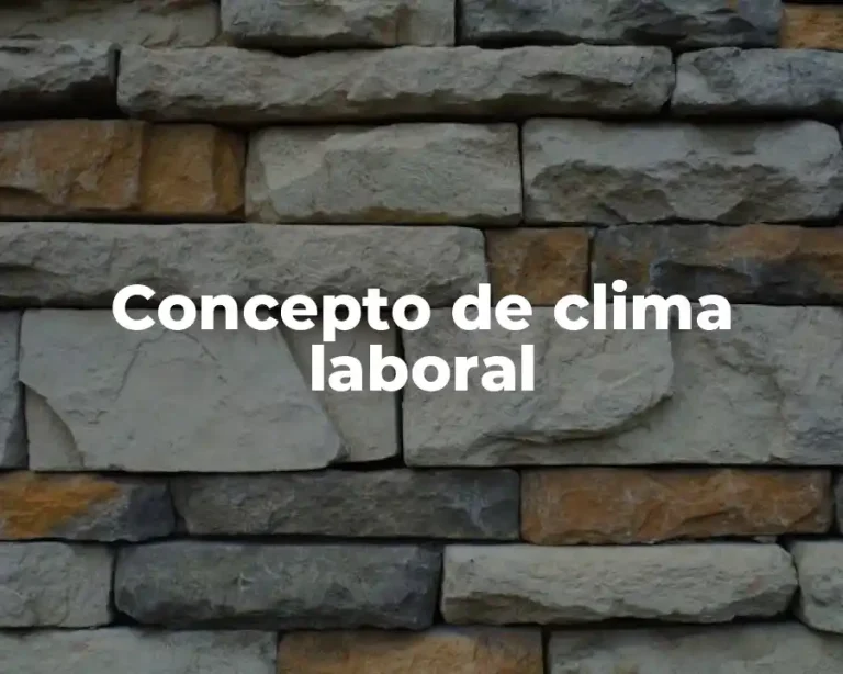 Concepto de clima laboral