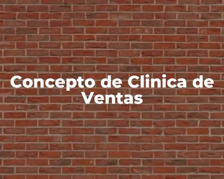 Concepto de Clinica de Ventas