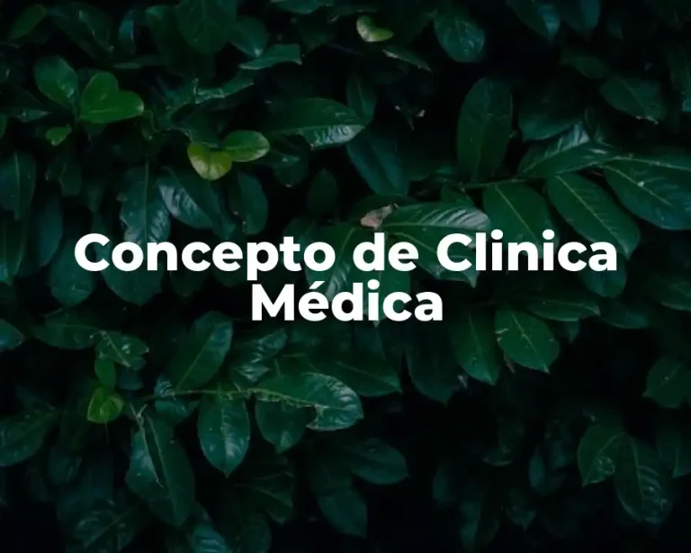 Concepto de Clinica Médica