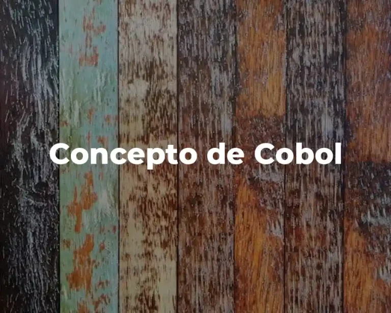 Concepto de Cobol