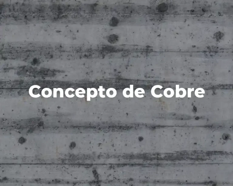 Concepto de Cobre