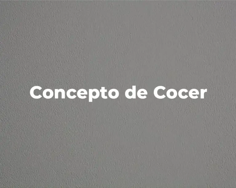 Concepto de Cocer