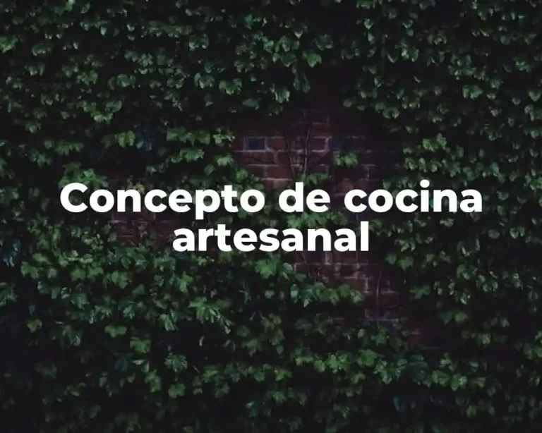 Concepto de cocina artesanal