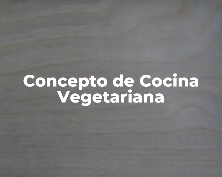 Concepto de Cocina Vegetariana