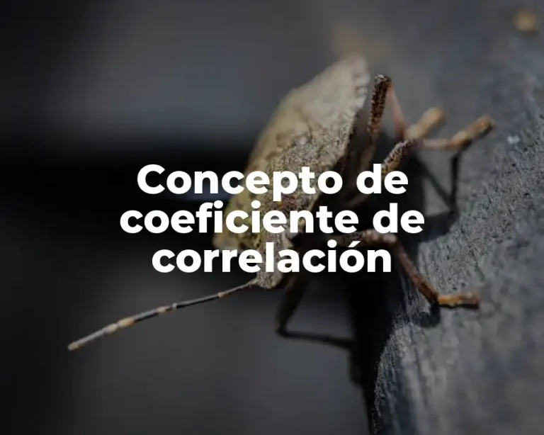 Concepto de coeficiente de correlación