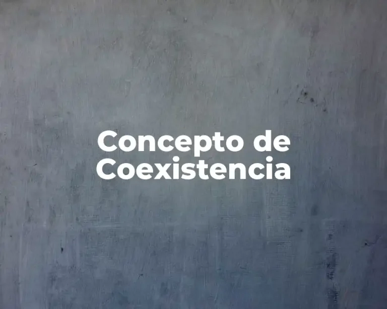 Concepto de Coexistencia