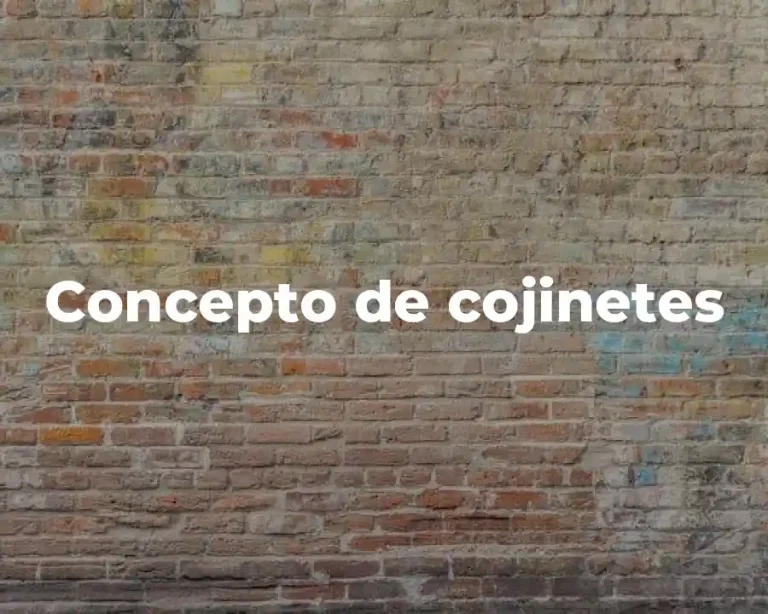 Concepto de cojinetes