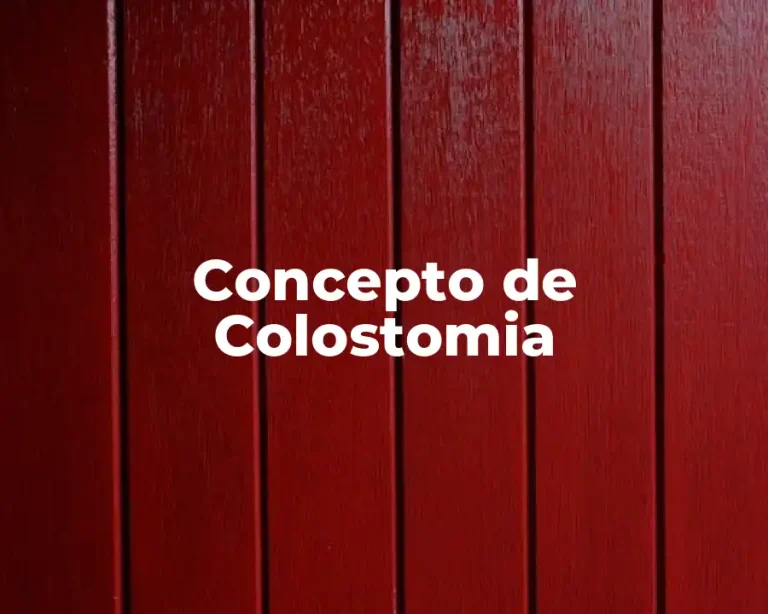 Concepto de Colostomia