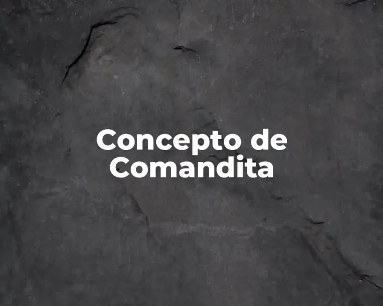 Concepto de Comandita