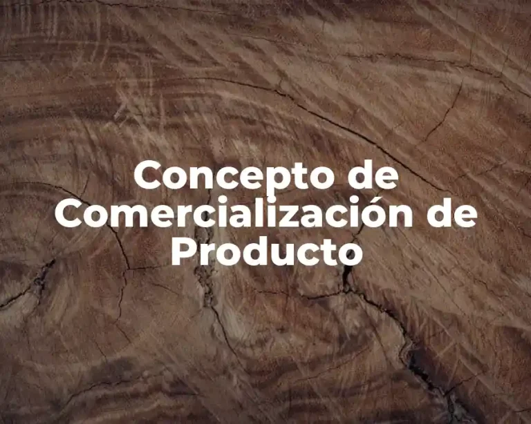 Concepto de Comercialización de Producto