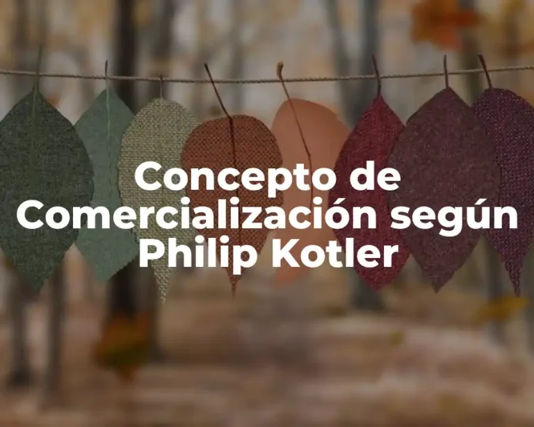 Concepto de Comercialización según Philip Kotler