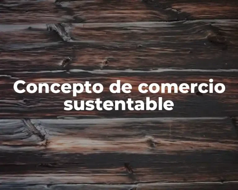 Concepto de comercio sustentable