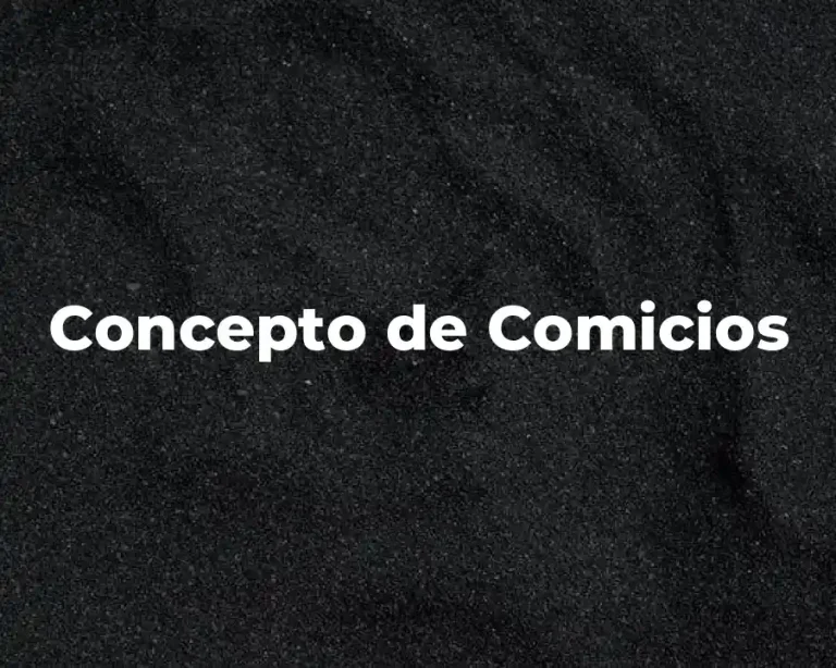 Concepto de Comicios