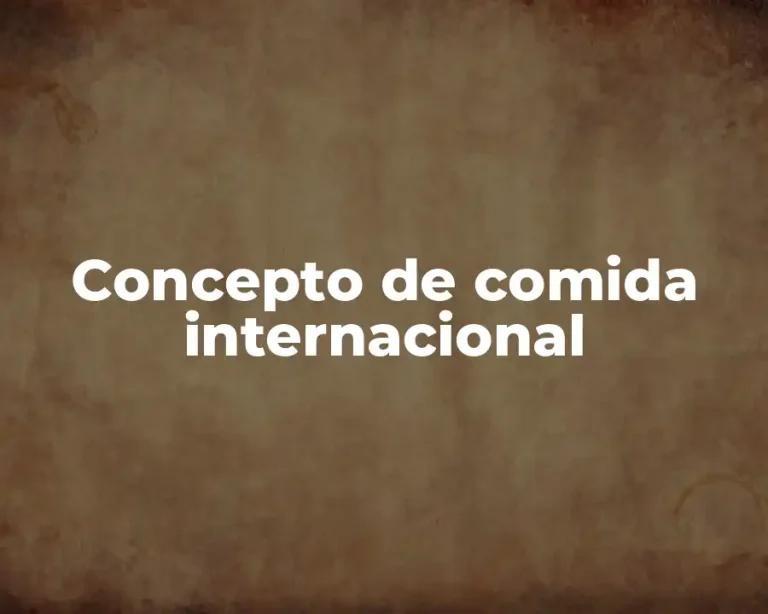 Concepto de comida internacional