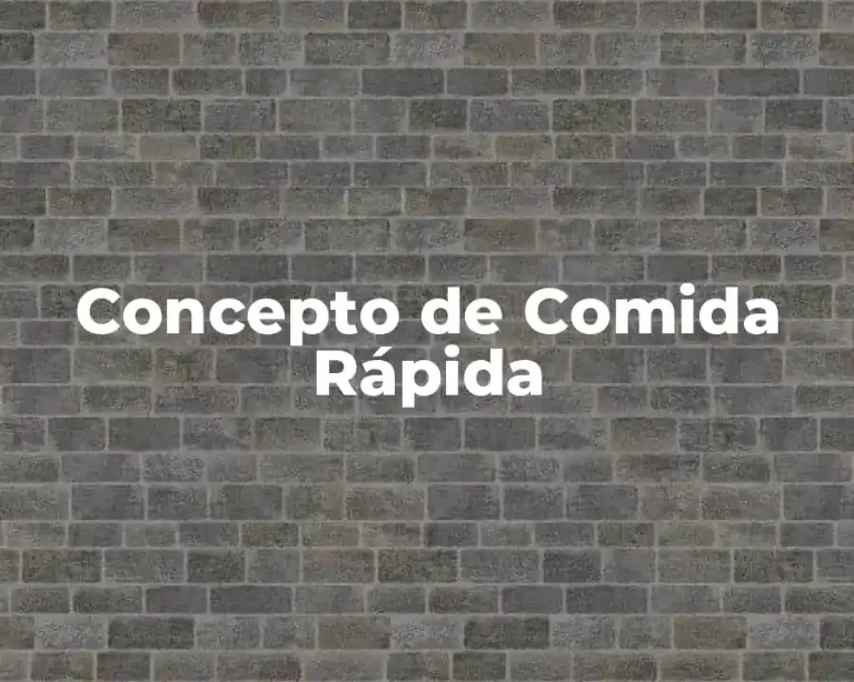 Concepto de Comida Rápida