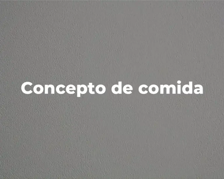 Concepto de comida