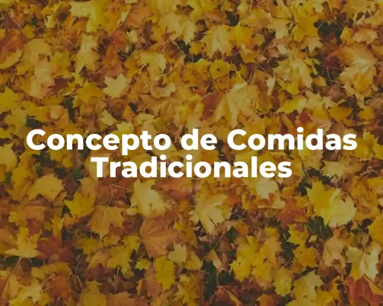 Concepto de Comidas Tradicionales